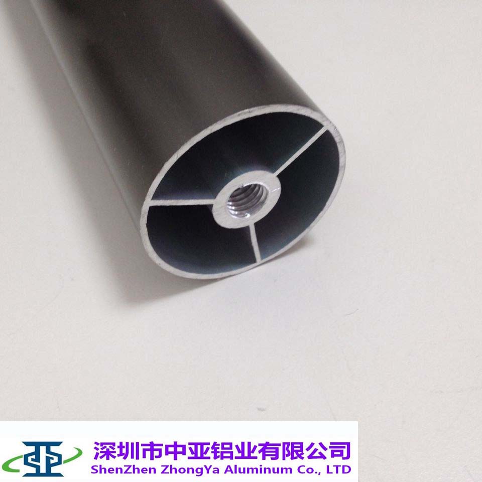 鋁型材定制開模家具圓管帶筋鋁材